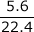 22.4分の5.6