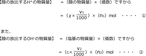 酸の濃度